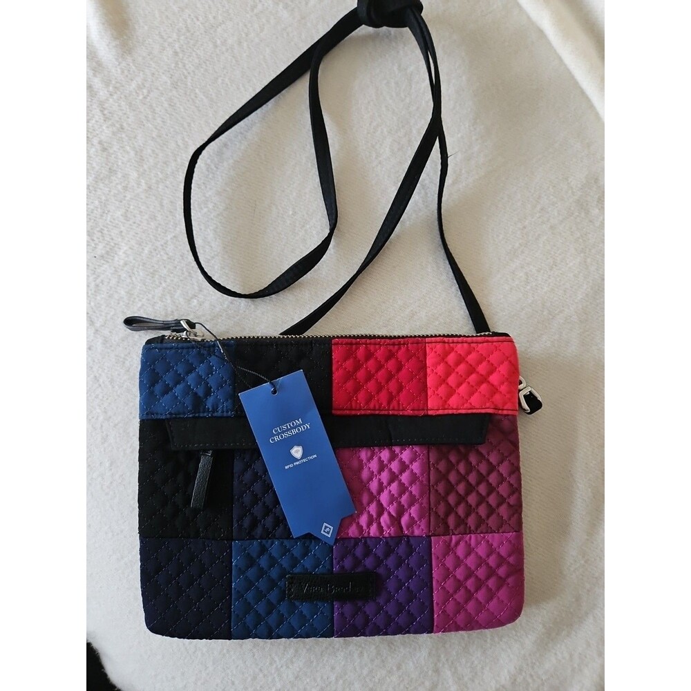 Vera Bradley Iconic RFID Custom Crossbody Winter Patchwork New With Tags